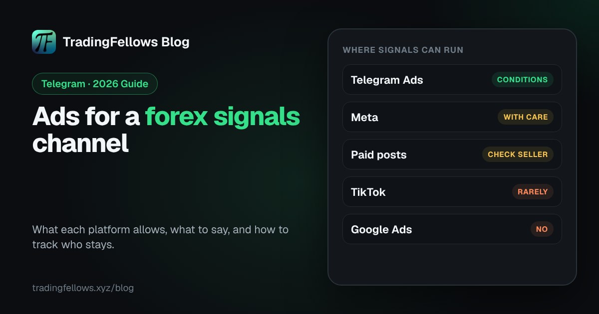 Forex Signals Telegram Channel: How to Run Ads That Pass Review (2026)