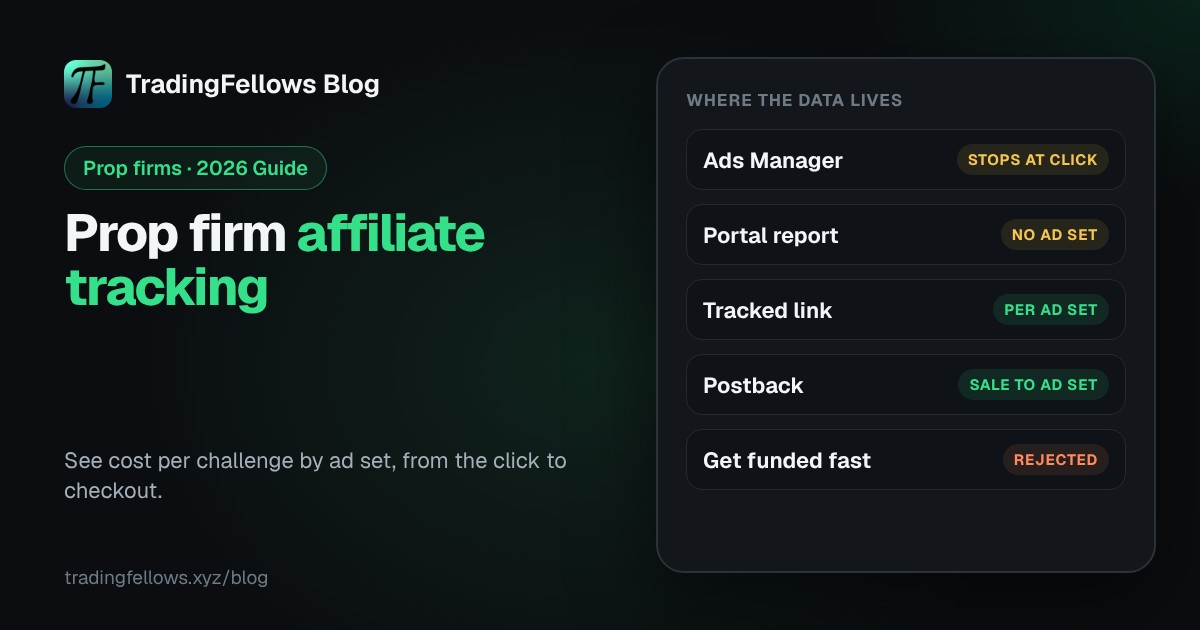 Prop Firm Affiliate Tracking: How to See Cost per Challenge by Ad Set (2026)